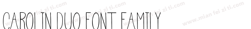 Carolin Duo Font Family字体转换